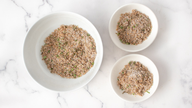 three bowls with dry brine