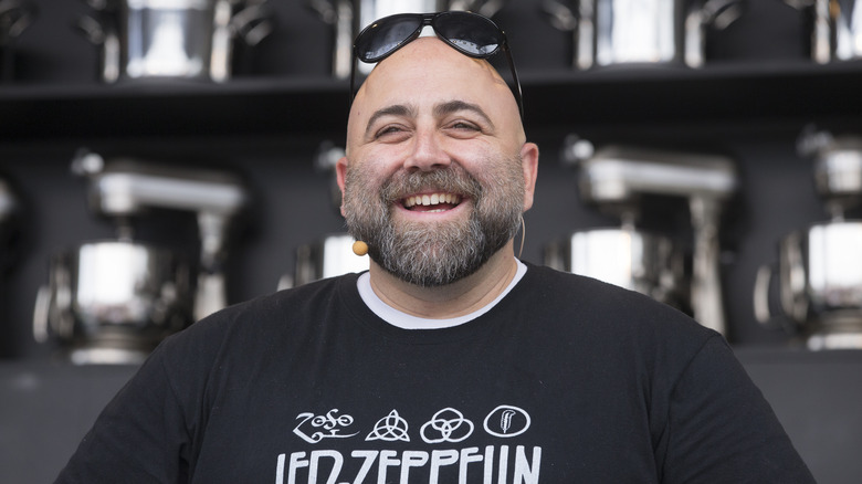 Duff Goldman wearing black shirt