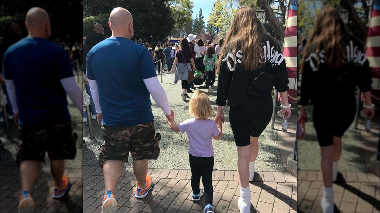 Duff with family at Disney