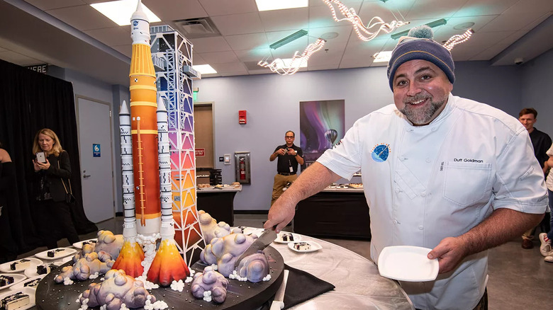 Duff Goldman with rocket cake