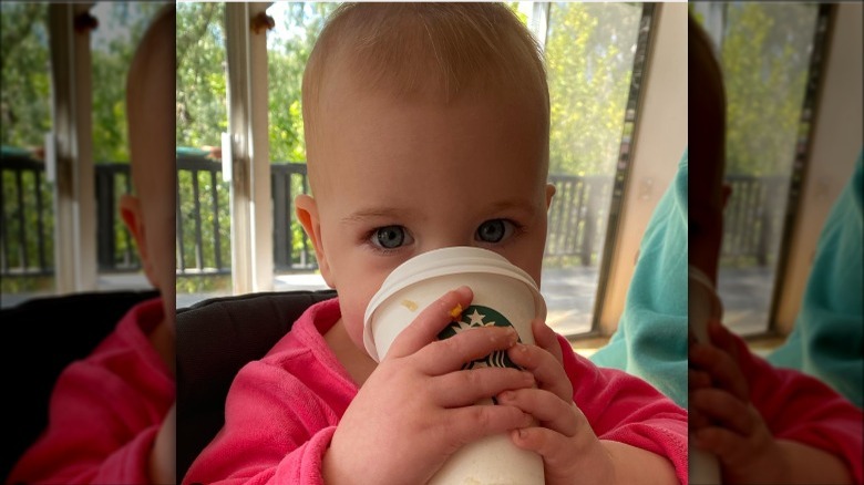 Josephine Goldman with Starbucks cup