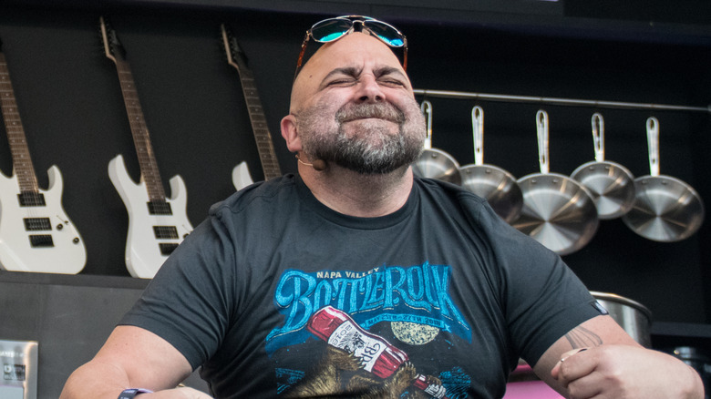 Duff Goldman flexing in Hulk pose