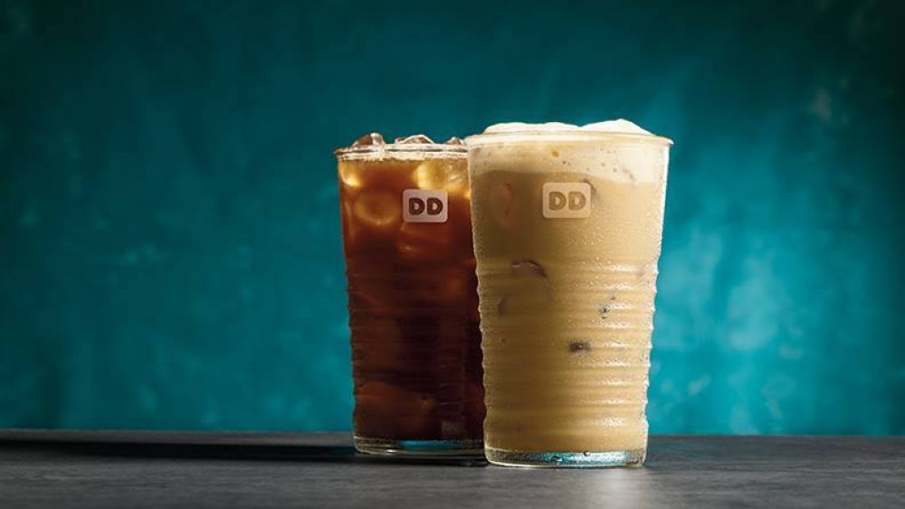 two cups of Dunkin' Donuts cold brew