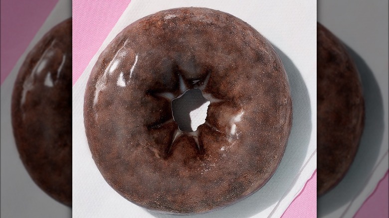 glazed chocolate Dunkin' donut