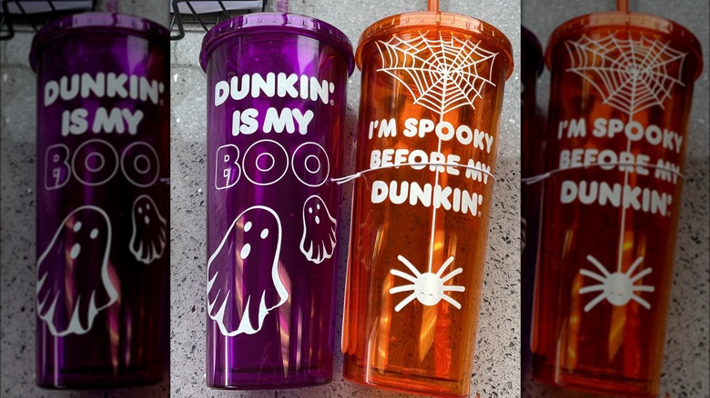 Dunkin' halloween tumblers