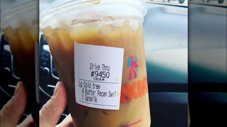 Dunkin' butter pecan swirl iced coffee