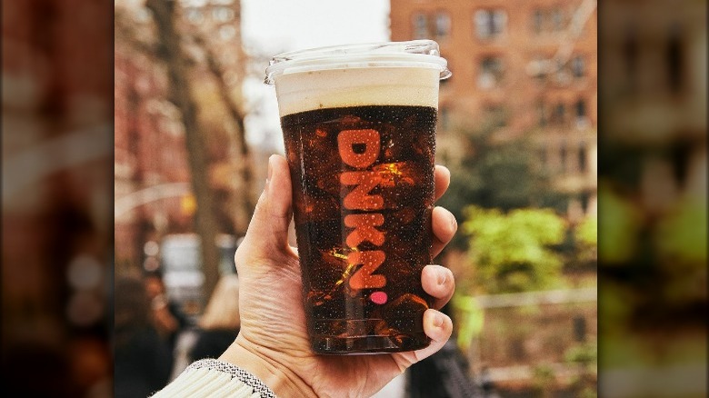 Dunkin' iced drink with cold foam