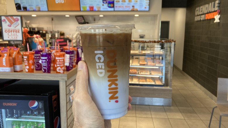 Halloween iced coffee drink from Dunkin