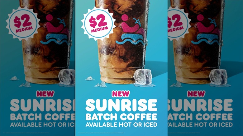 Dunkin' promo for Sunrise Batch Iced Coffee