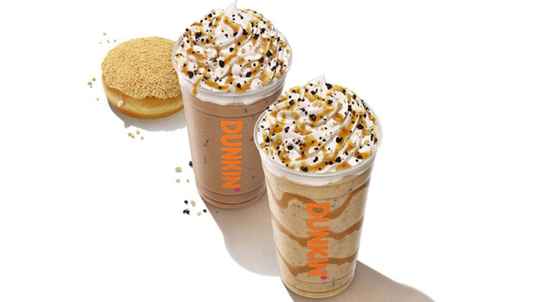 Dunkin' Butter Pecan Iced Coffees and Butter Pecan Donut