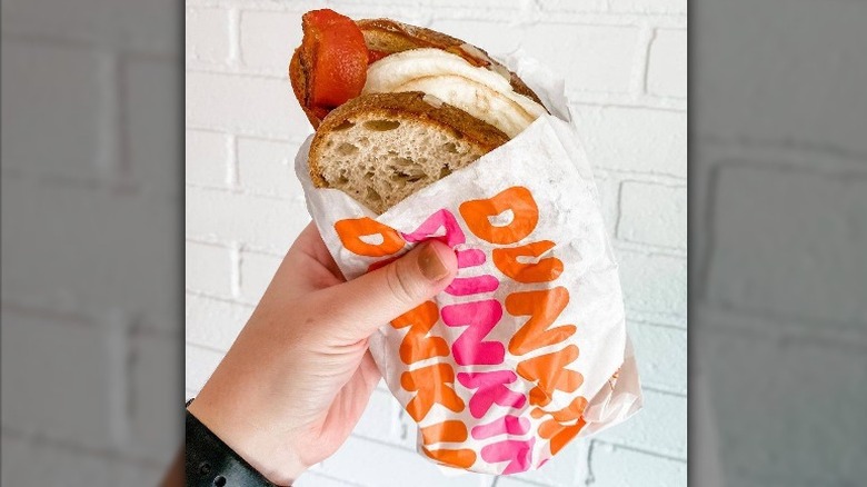 Sourdough breakfast sandwich from Dunkin'