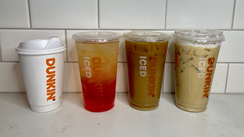 Four Dunkin' drinks