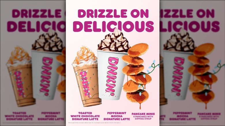 Dunkin's signature lattes and mini pancakes