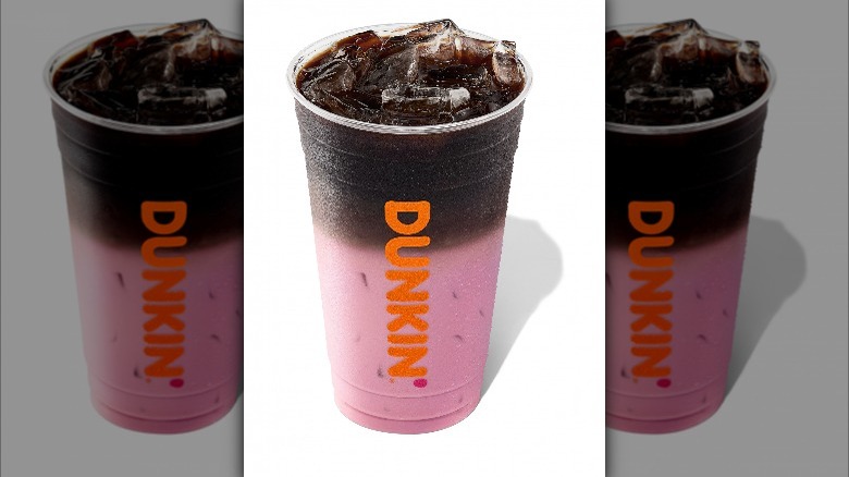 Dunkin's Iced Pink Velvet Macchiato