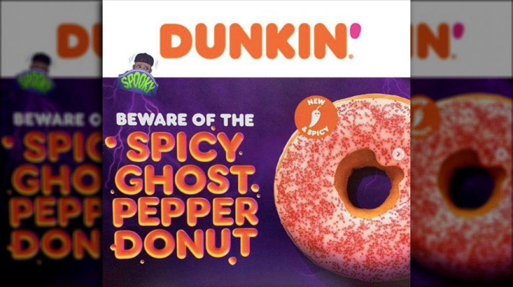 Dunkin's new spicy ghost pepper donut