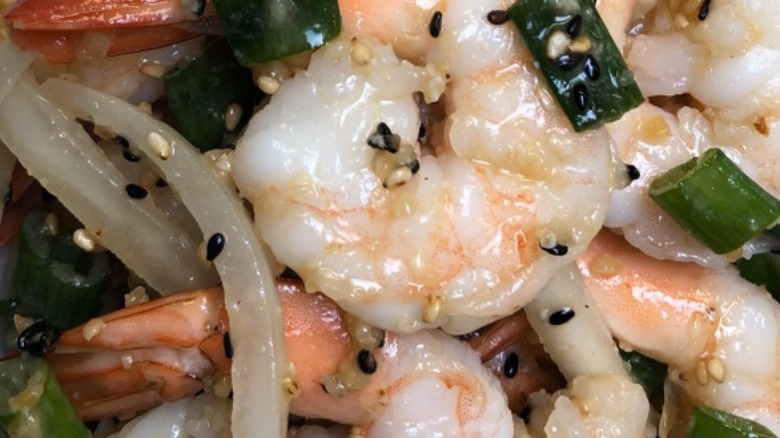 garlic shrimp poke