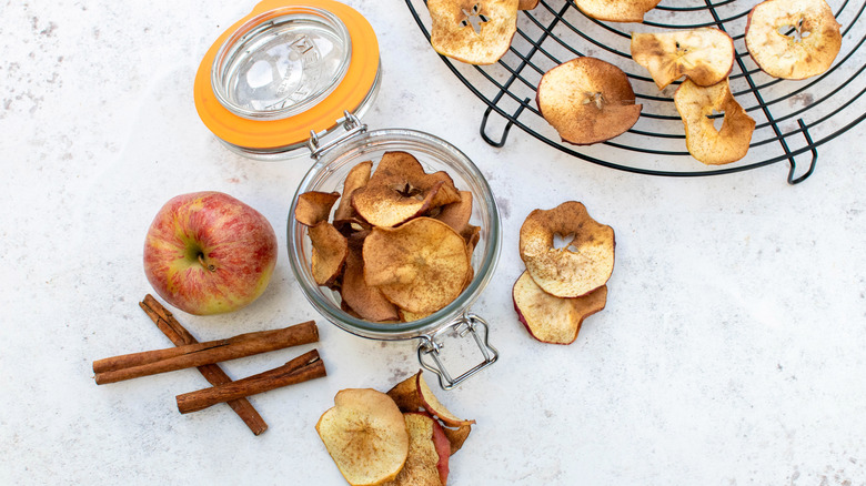 apple chips in jar