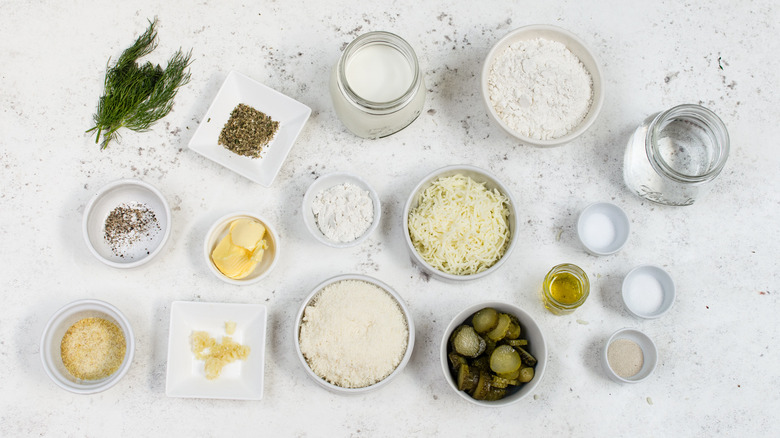 pizza crust and topping ingredients