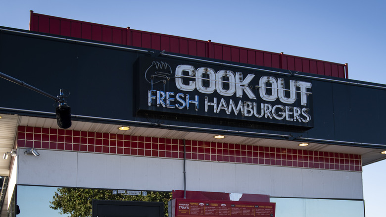 Cook Out burger sign