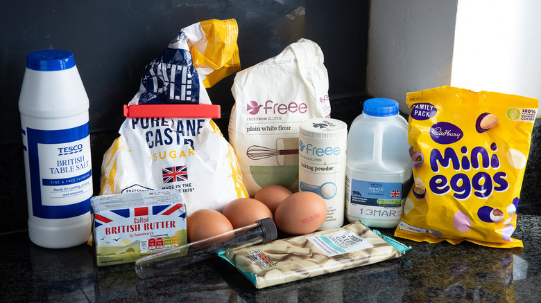 ingredients for easter bundt cake