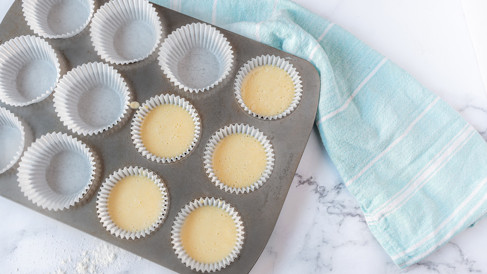 Easter cupcakes baking