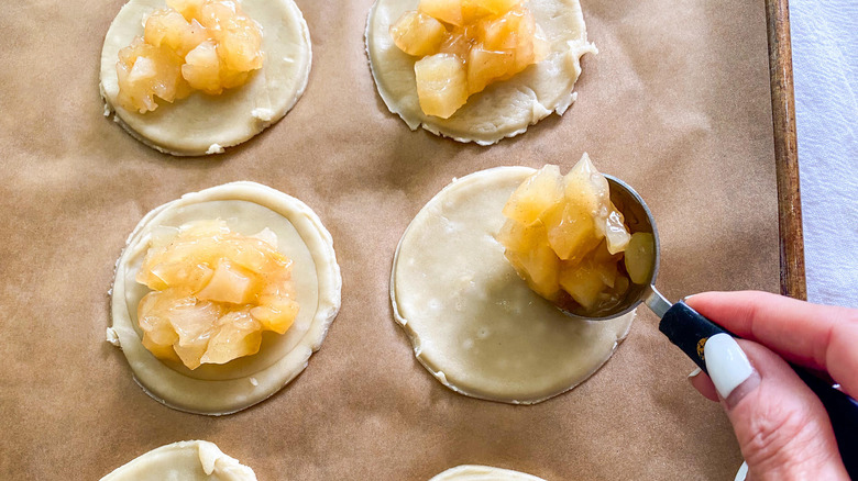 dough with apple filling