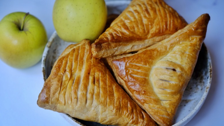 apple turnovers on plate