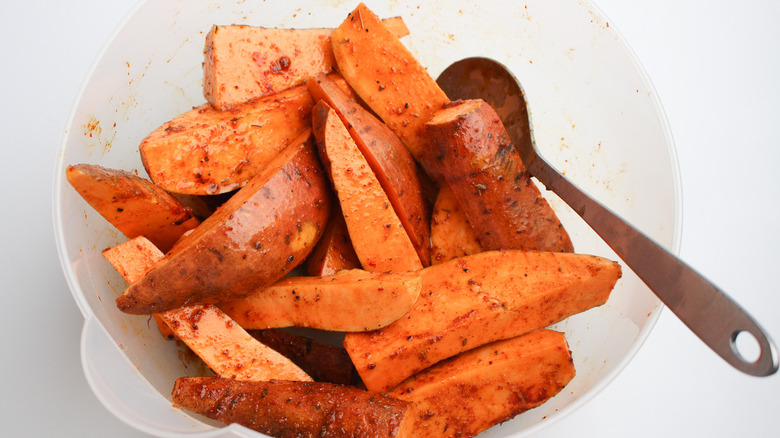 seasoned sweet potato wedges