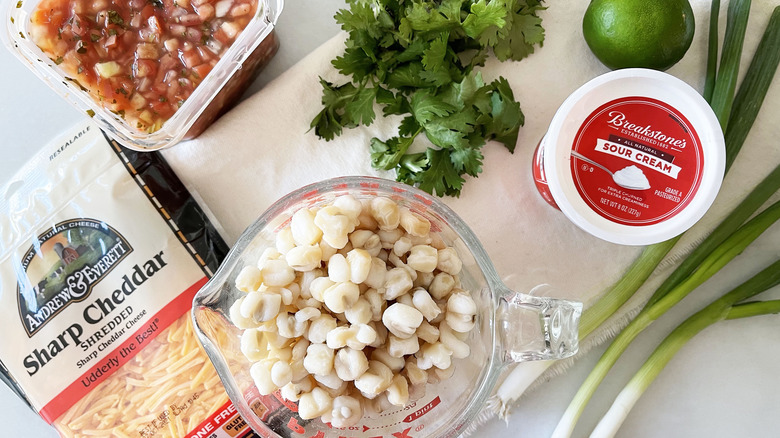 ingredients for baked hominy casserole