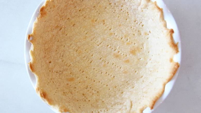 pie crust in a dish