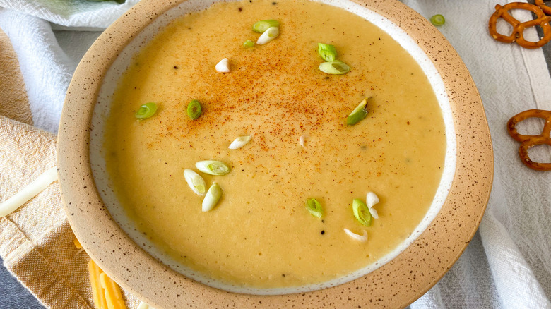 beer cheese dip in a bowl 