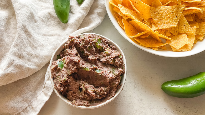 Easy Black Bean Dip Recipe in a bowl