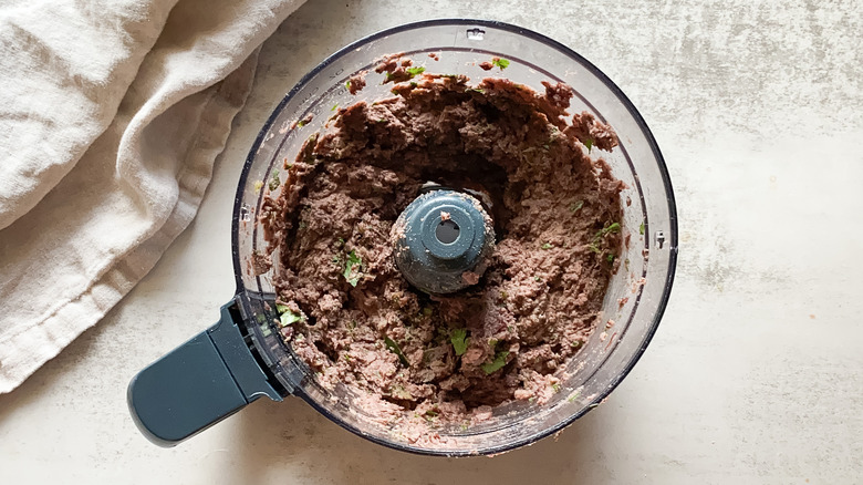 Easy Black Bean Dip Recipe food processor blended dip 