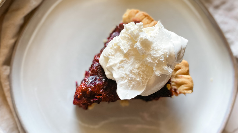 Easy Blackberry Pie on plate