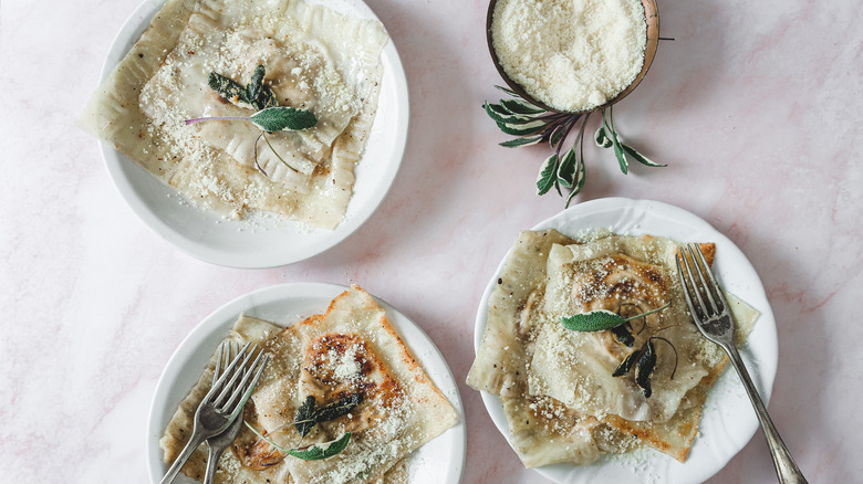 ravioli with butter sage sauce