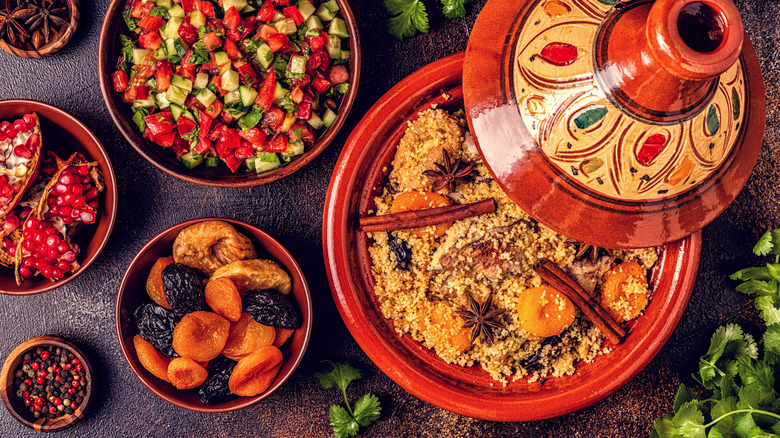 Tagine with Moroccan couscous