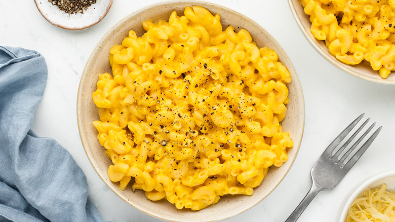 bowl of butternut squash mac and cheese