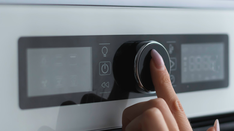 stainless steel oven in kitchen 