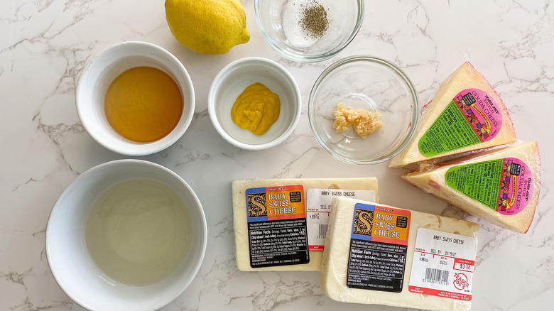 ingredients for cheese fondue