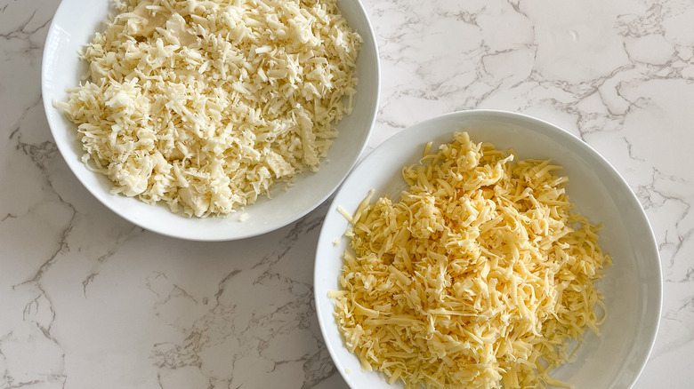 shredded swiss and gouda cheese