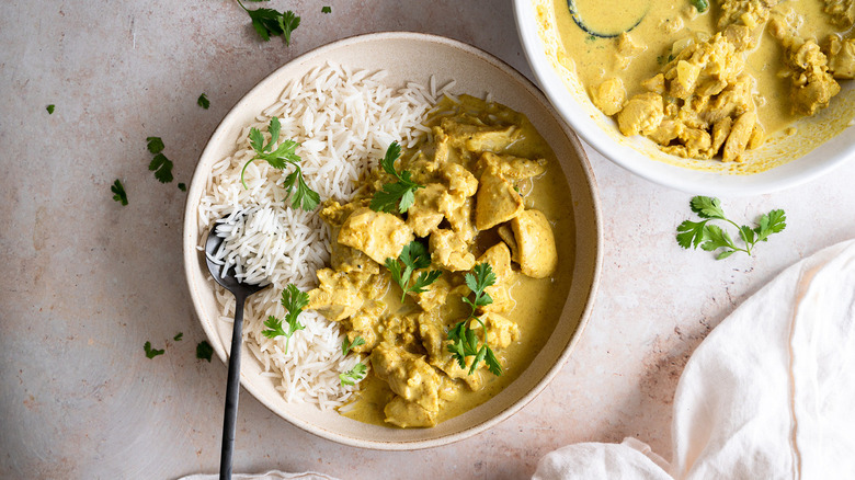 chicken korma with rice