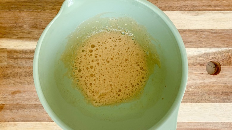 glaze in mixing bowl