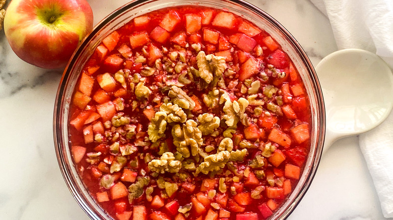 cranberry salad in bowl