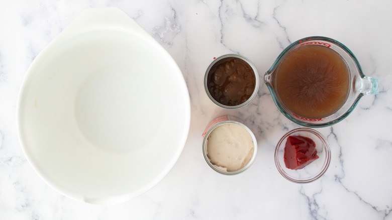 canned soups, broth, and tomato paste