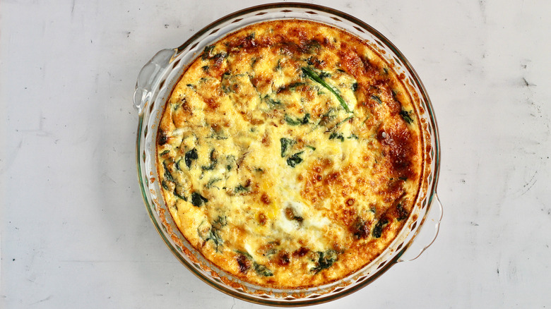 golden brown cooked quiche