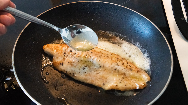 lemon cream sauce on fish