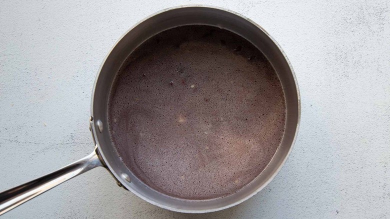 metal pan with water