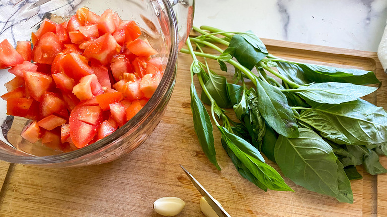 tomatoes and basil