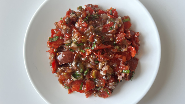 tomato tartare in bowl