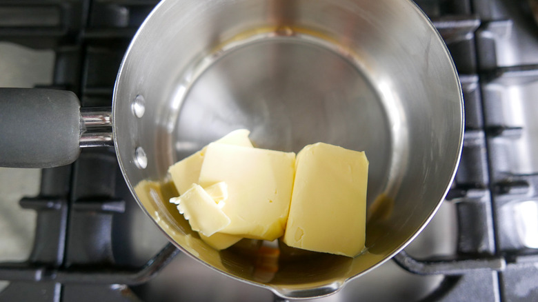 butter in a pan 